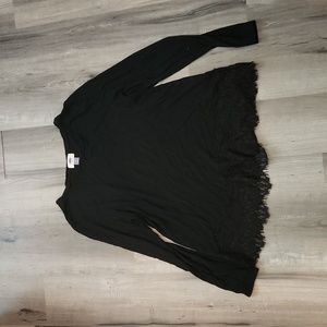 Black long-sleeved top
